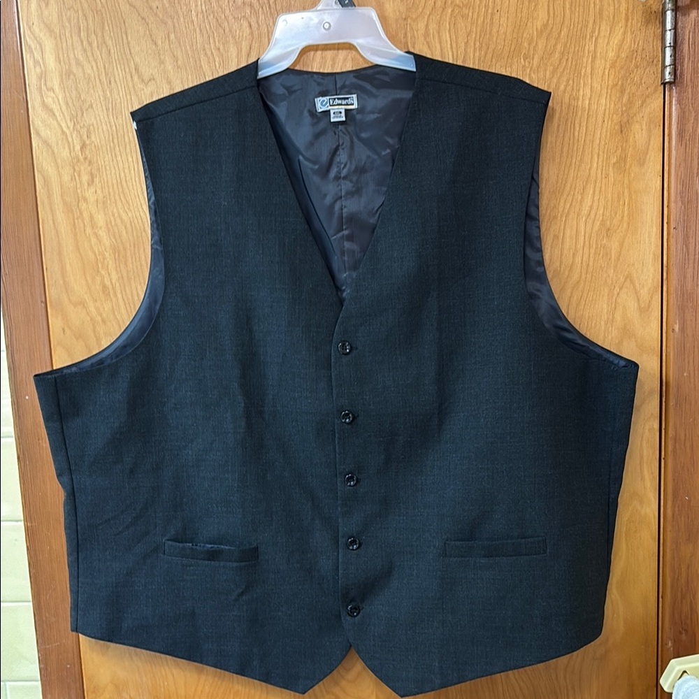 Edward’s Men's  Vest dark charcoal gray size 4xl